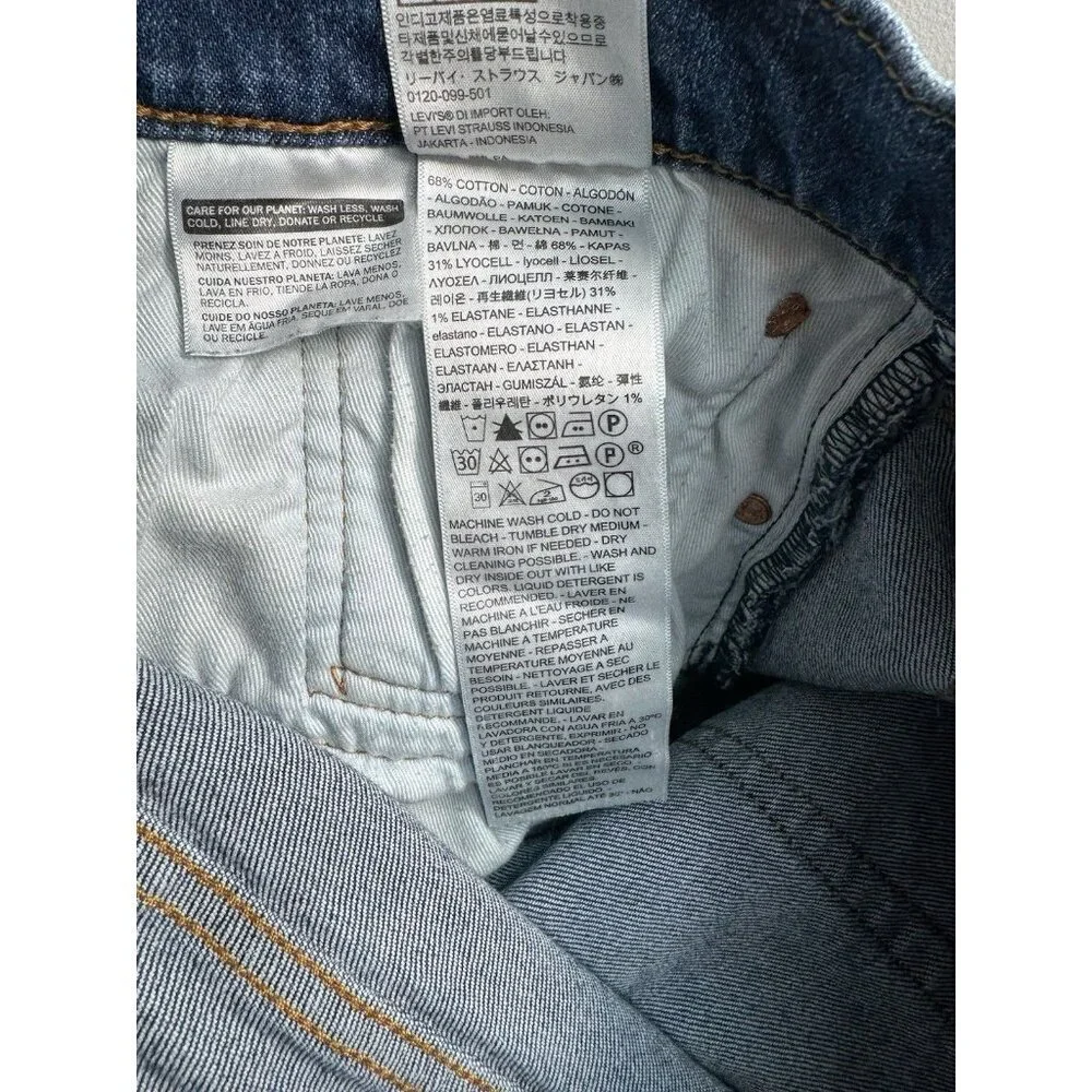 Levis 511 Slim Straight Leg Jeans Men’s 34x32 Blue Premium Denim Big E